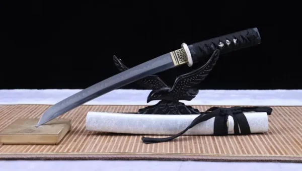 Tanto – T10 Clay Tempered Blade with Gray Hand Polish | Hyoma