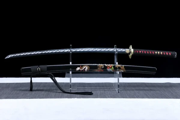 Katana – High Manganese Steel Blackened Blade | Black Dragon Series