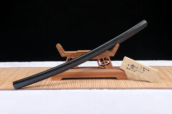 Wakizashi – T10 Clay Tempered Steel with Dark Hamon | Raindrop Saya Edition