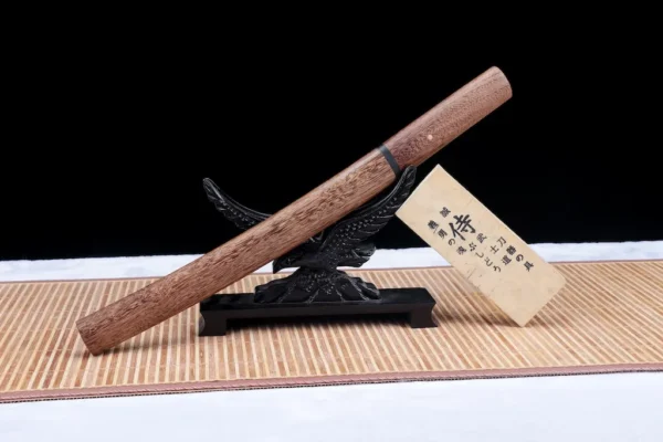 Tanto – T10 Clay-Tempered Blade with Aikuchi Karinh Wood Mount | Matsumoto Edition